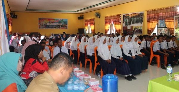 Siswa SMP Kecamatan Rupat Antusis mengikuti JMS